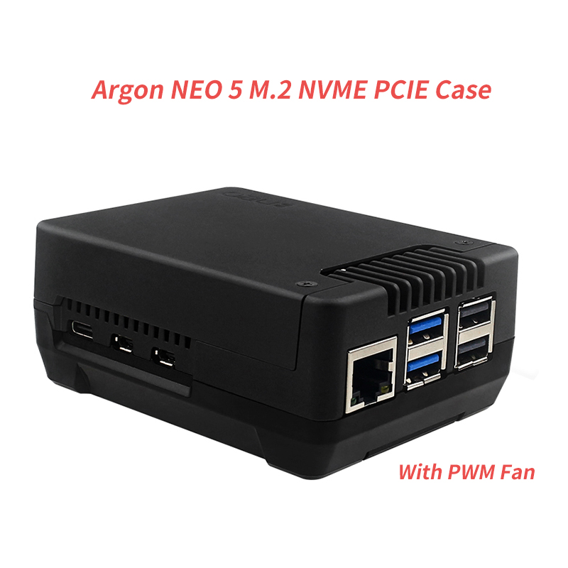 Pi 5 Case - Caja PCIE Argon NEO 5 M.2