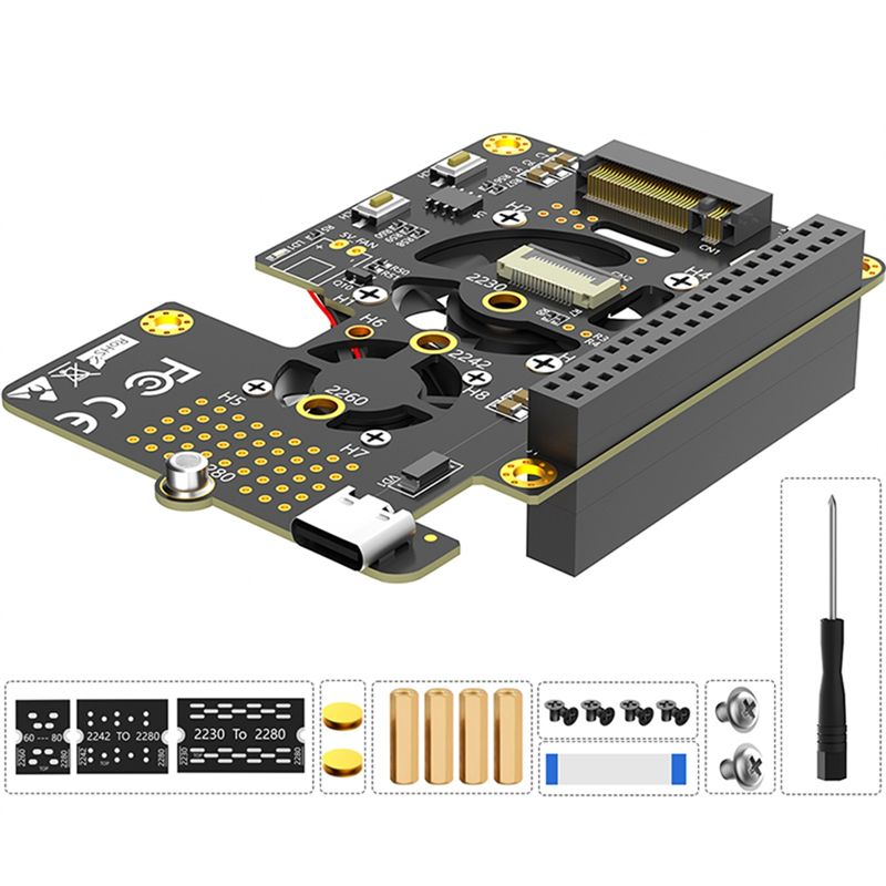 Pi 5 Case - Adaptador PCIe a M.2 NVMe SSD