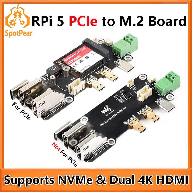 Pi Cooler - Placa adaptadora multifunción Raspberry Pi 5