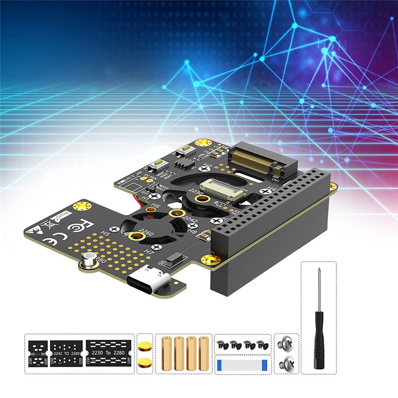 Adaptador PCIe a M.2 NVMe SSD  - Pi 5 Case reseña y precio