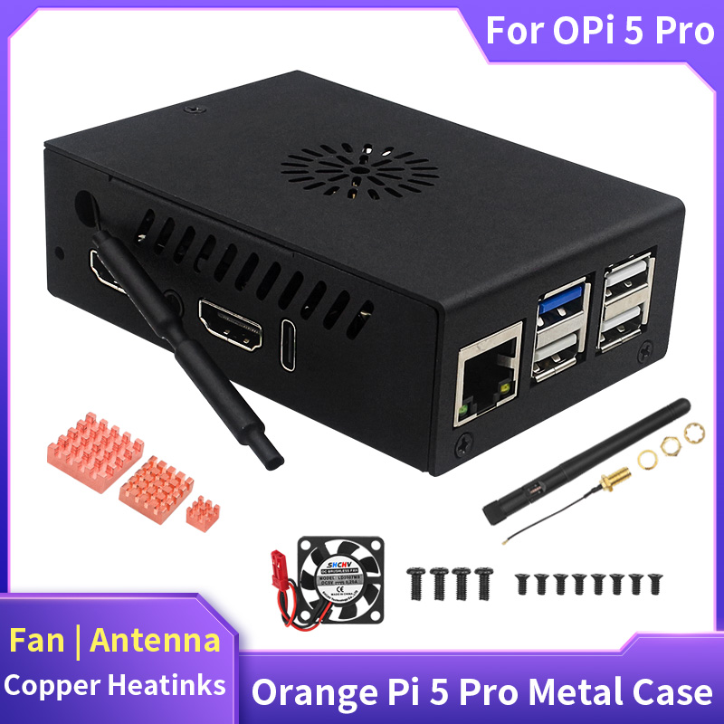 Caja naranja Pi 5 Pro, ventila - Pi 5 Case reseña y precio