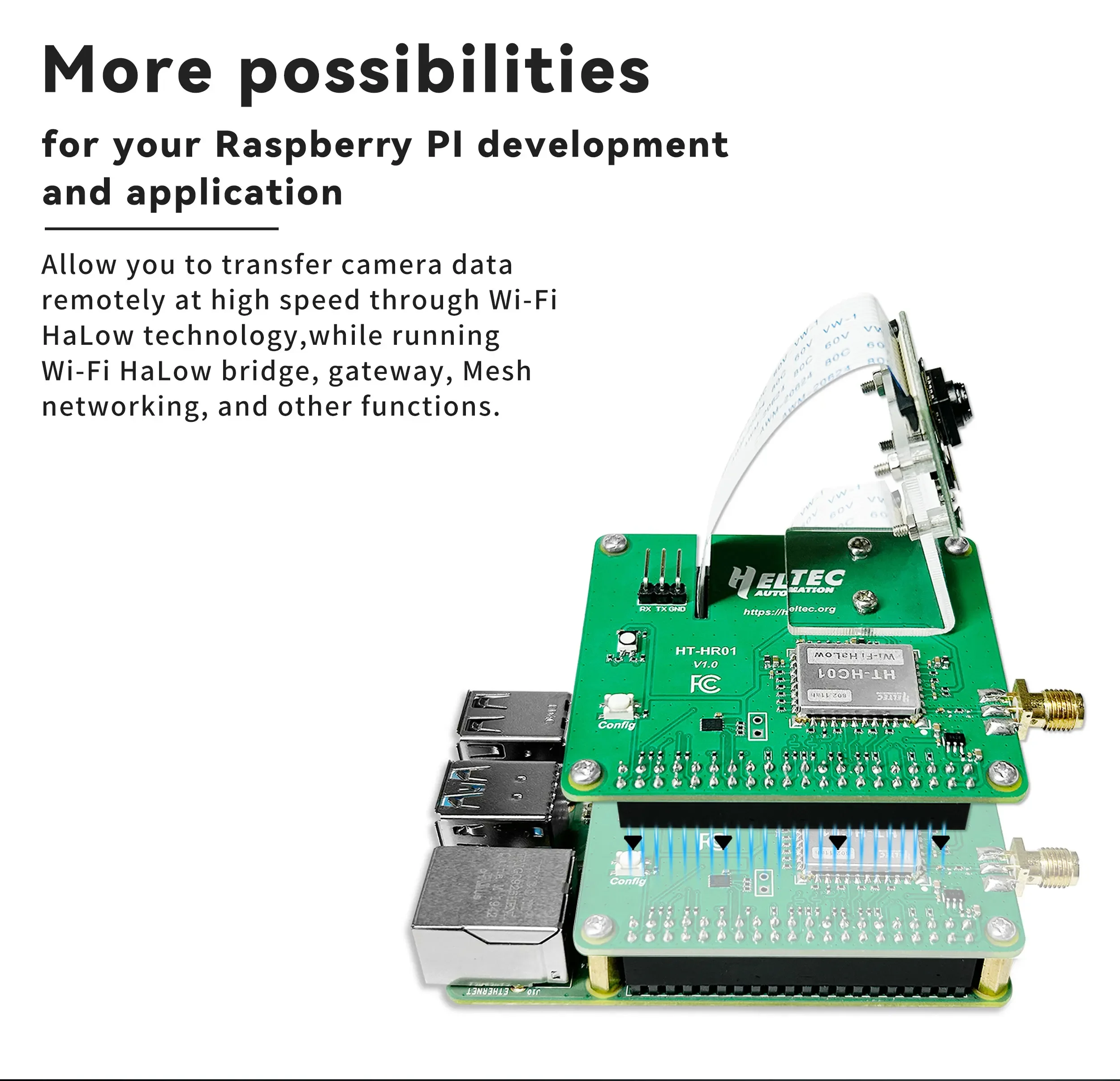 Módulo Wi-Fi HaLow Heltec Pi-C - Pi Camera Module reseña y precio