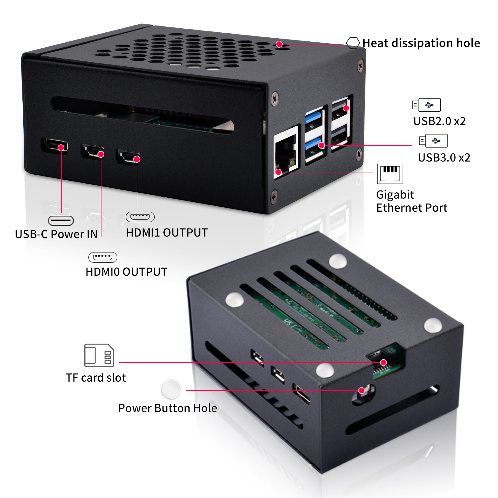Caja de metal Raspberry Pi 5 d - Pi 5 Case reseña y precio