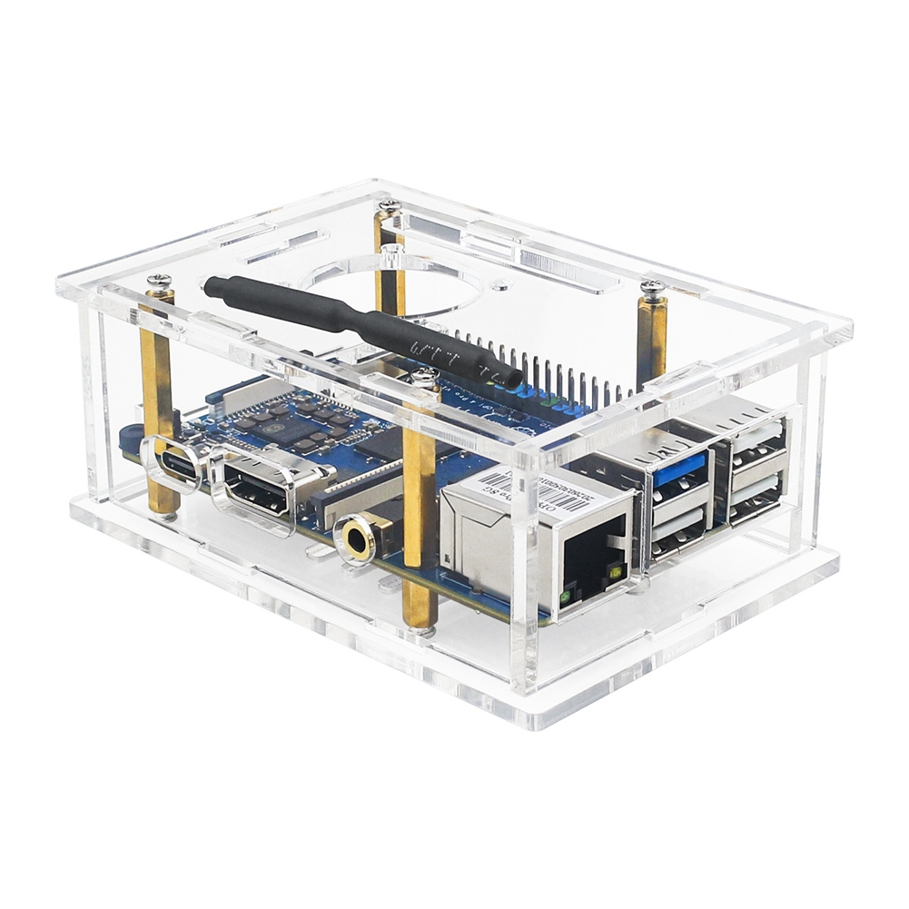 Caja acrílica ABFN con ventila - Pi 4 Case reseña y precio