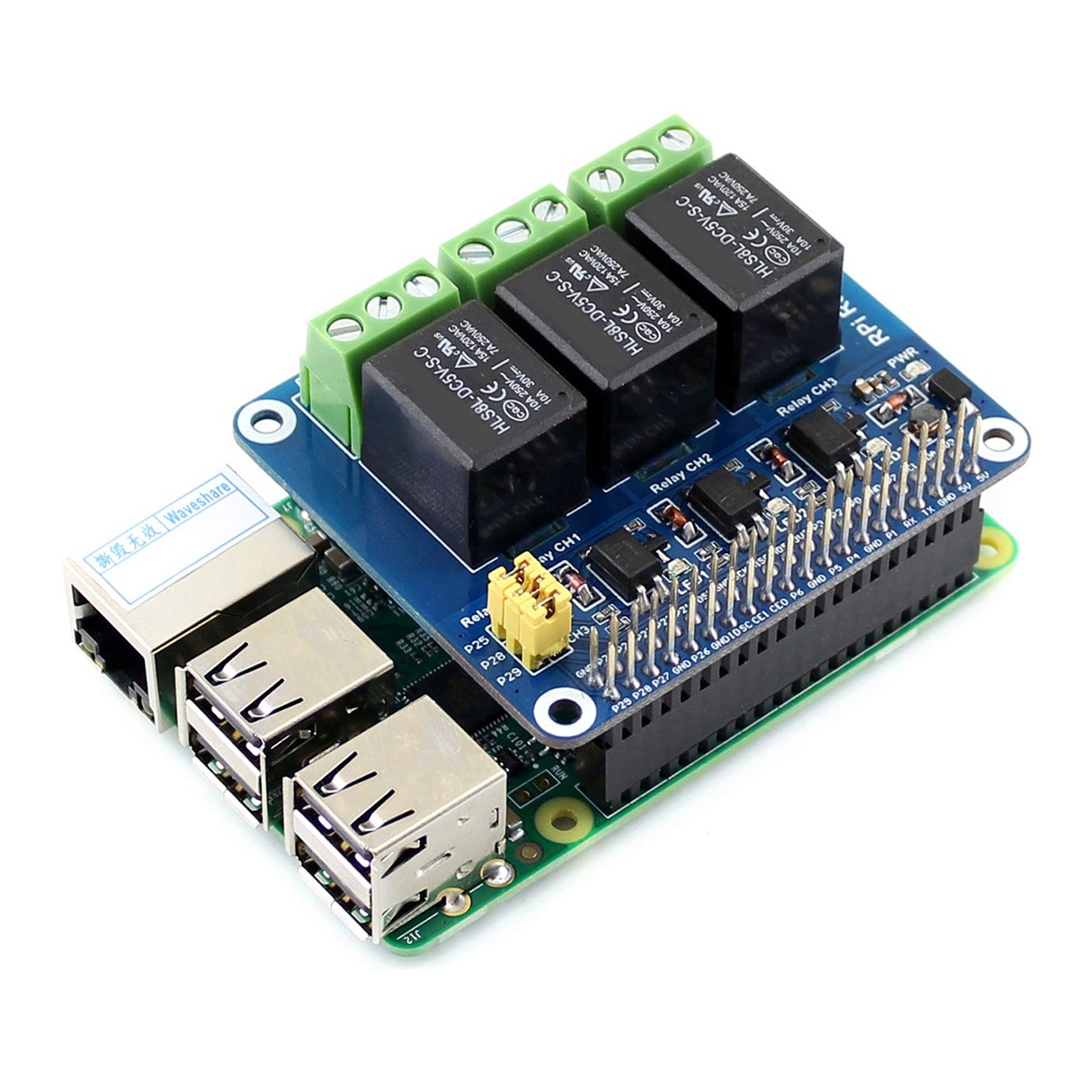 Waveshare Módulo de Relé de 3  - Pi Zero reseña y precio