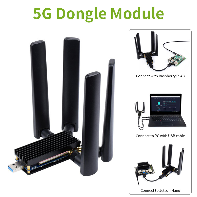 Módulo Dongle 5G USB 3,1 a pla - Pi 4 Case reseña y precio