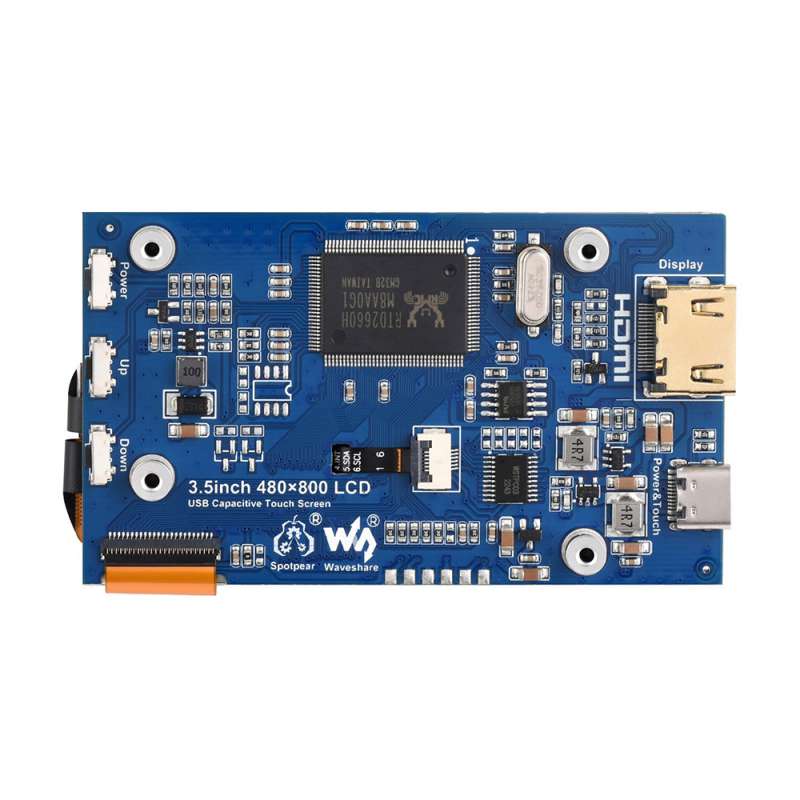 Pantalla LCD táctil capacitiva - Pi Display reseña y precio