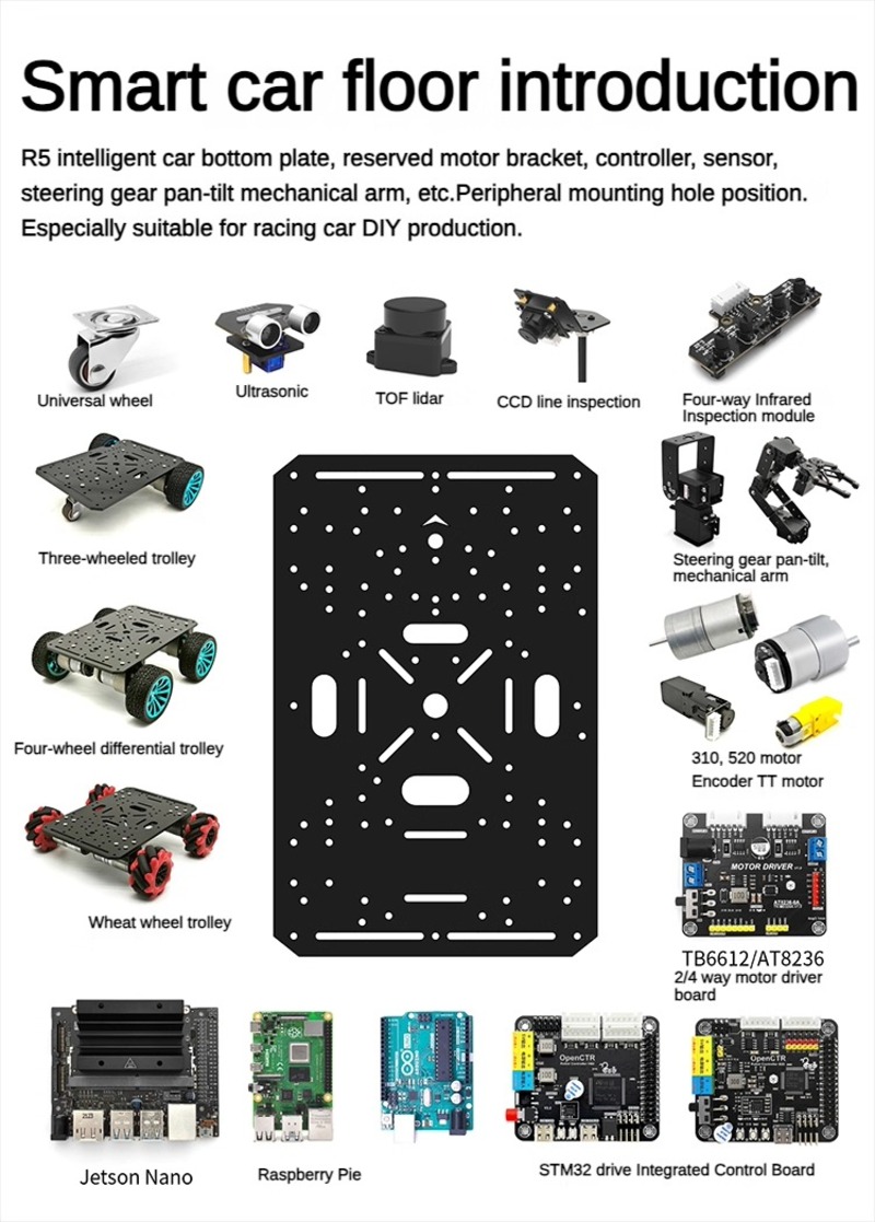 Chasis de coche robot 4WD con  - Raspberry Pi Kit reseña y precio